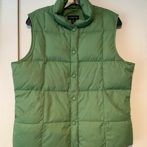 Lands' End Green Puffer Vest